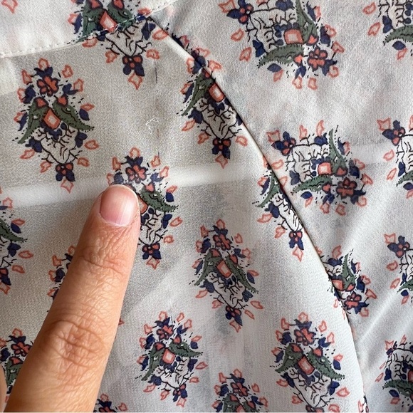 Daniel Rainn Sheer Boho Long Sleeve Blouse - Size M - Lightweight Casual - Picture 6 of 7